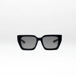 Push – Lunettes Femme Oversize en Acétate Noir Chic