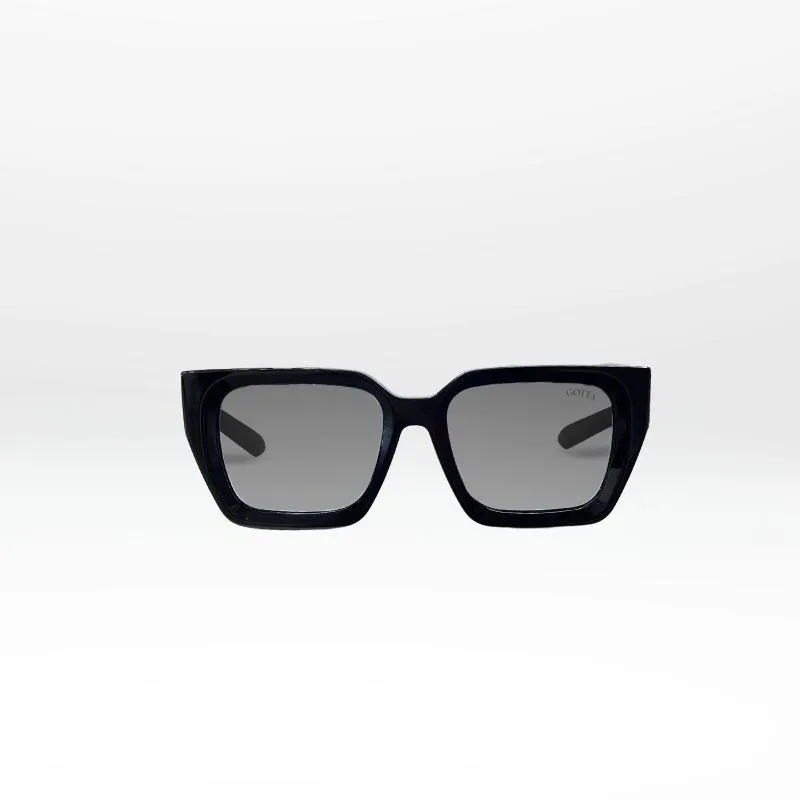 Push – Lunettes Femme Oversize en Acétate Noir Chic