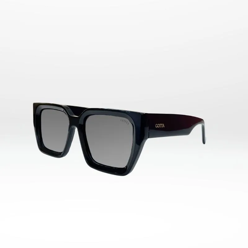 Push – Lunettes Femme Oversize en Acétate Noir Chic