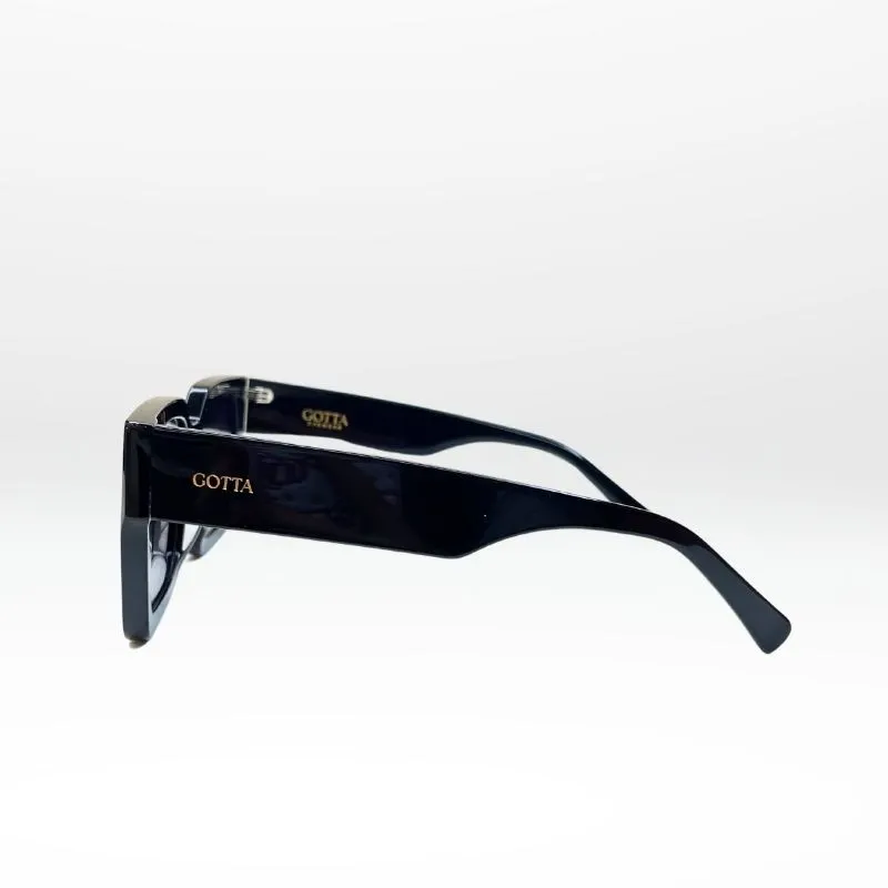Push – Lunettes Femme Oversize en Acétate Noir Chic