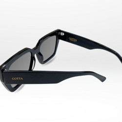 Push – Lunettes Femme Oversize en Acétate Noir Chic