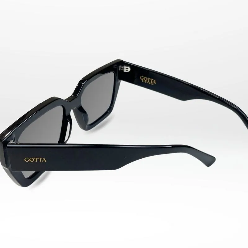 Push – Lunettes Femme Oversize en Acétate Noir Chic