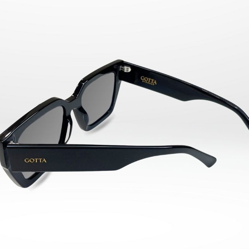 Push – Lunettes Femme Oversize en Acétate Noir Chic