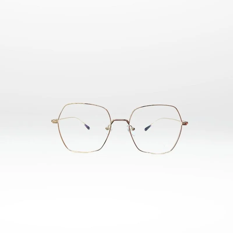Start – Lunettes de vue femme en métal doré au style graphique | GOTTA