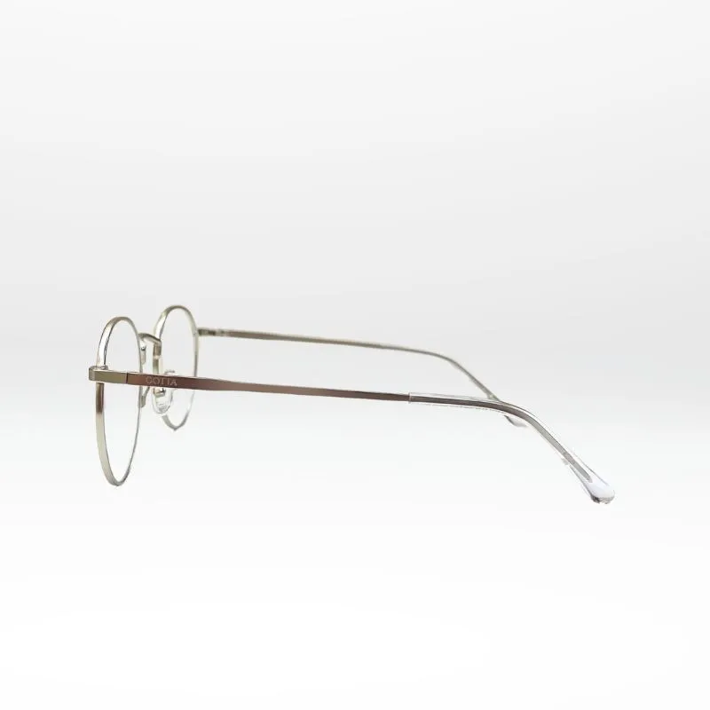 Lunettes de vue homme Chrono – Monture ronde argentée | GOTTA