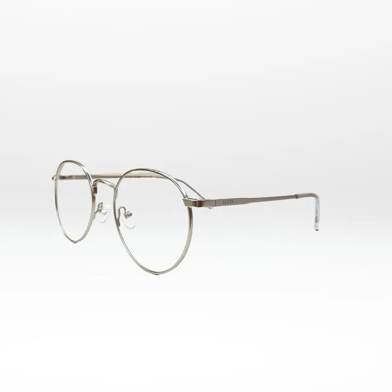 Lunettes de vue homme Chrono – Monture ronde argentée | GOTTA
