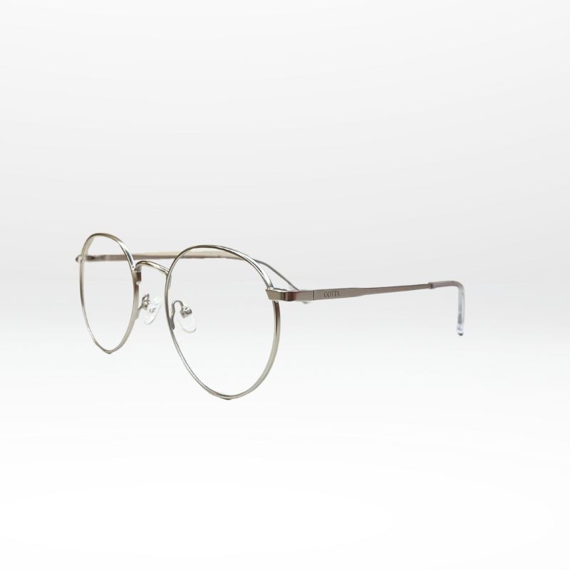 Lunettes de vue homme Chrono – Monture ronde argentée | GOTTA