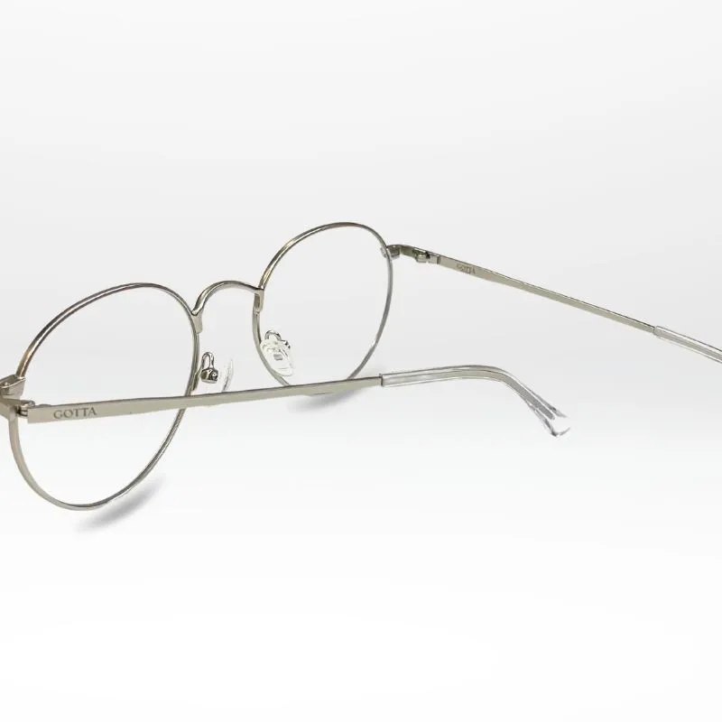 Lunettes de vue homme Chrono – Monture ronde argentée | GOTTA