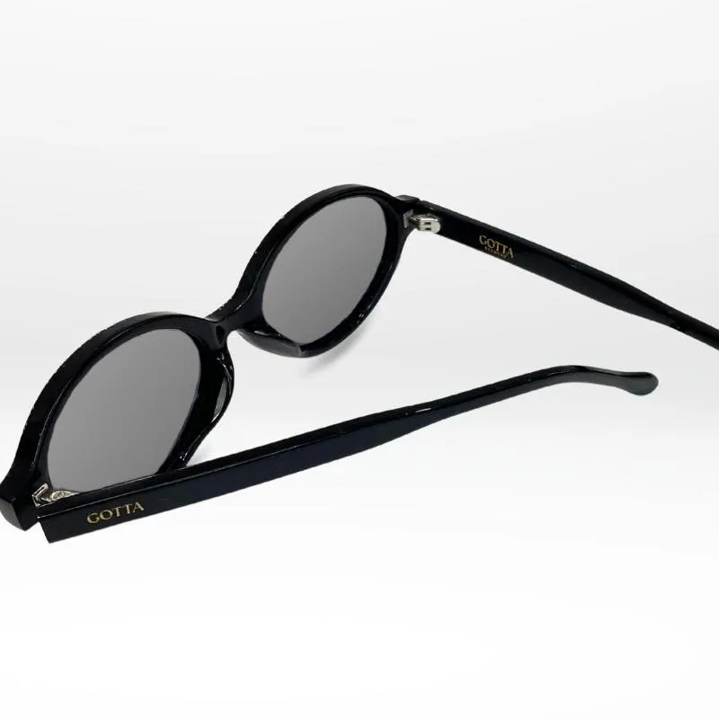 Lunettes solaires femme LOOP – Modèle tendance en acétate noir Gotta Eyewear