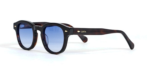 Lunettes de soleil Gotta à monture écaille en acétate et verres bleus dégradés